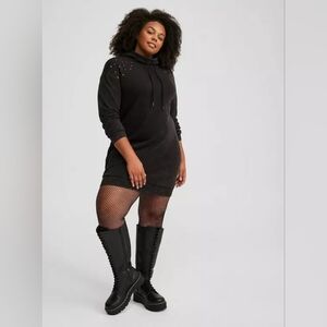 Torrid Studded Mini Hoodie Dress Size 2